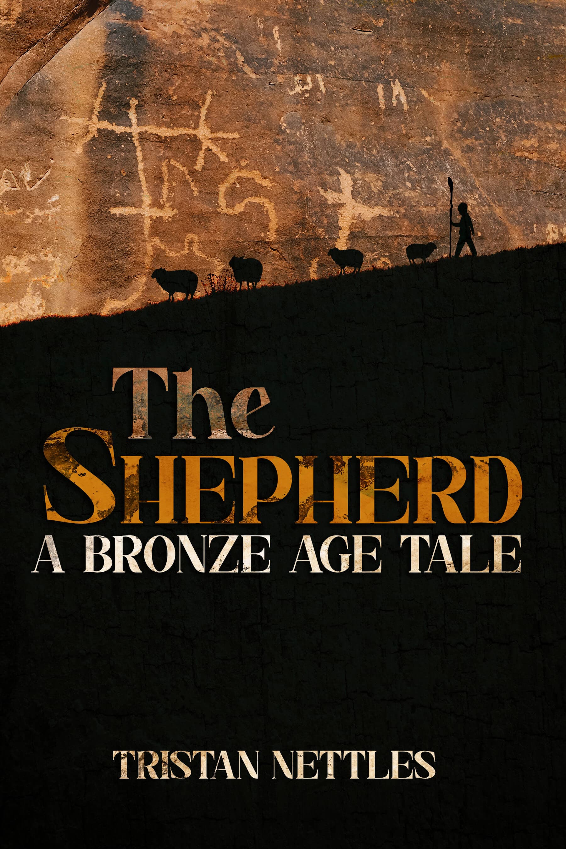 Official cover of 'The Shepherd: A Bronze Age Tale' by Tristan Nettles – historical fiction dedicated to Ashley Oosthuizen