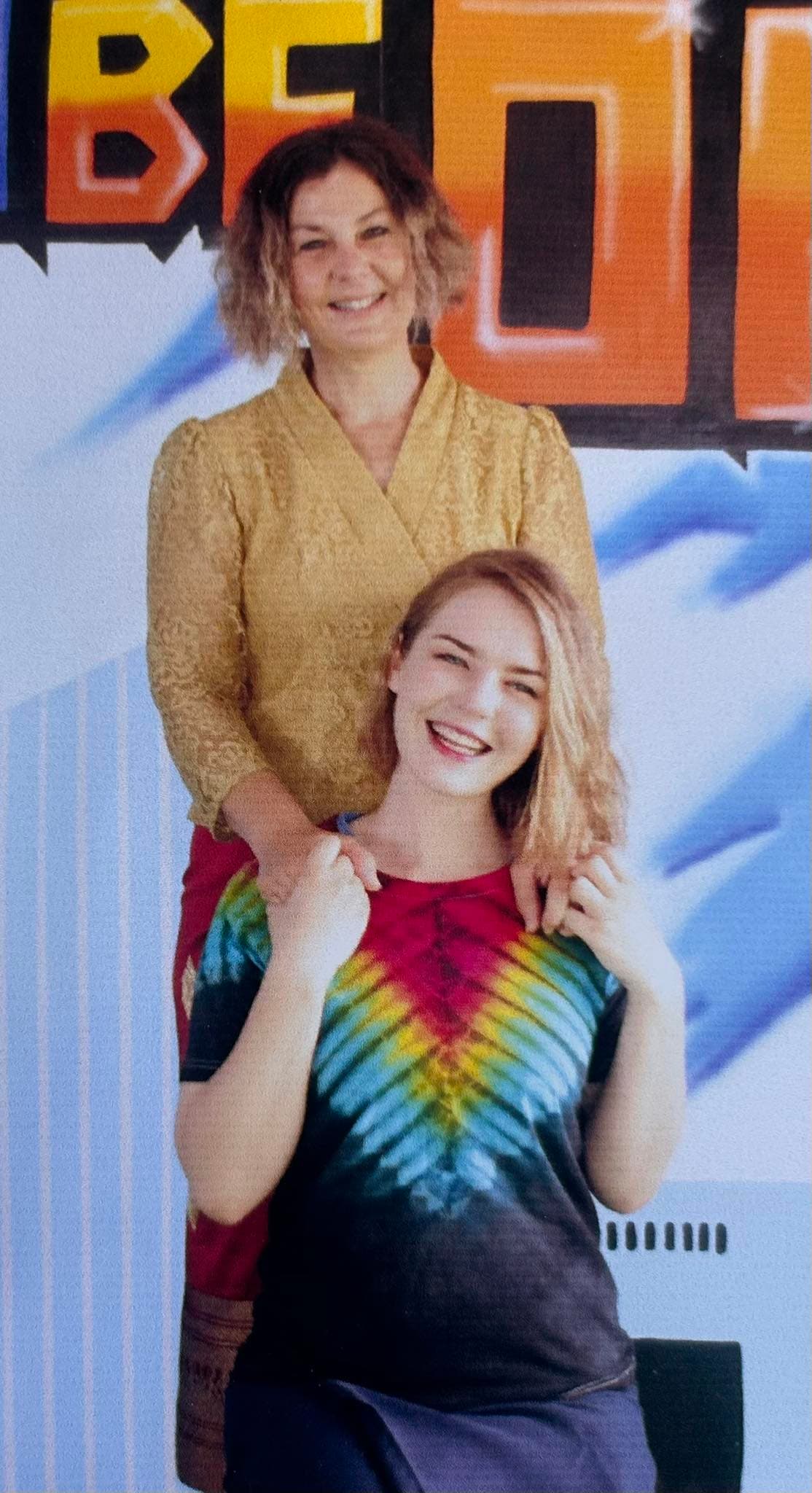 Ashley Oosthuizen inside Koh Samui Provincial Prison with her mother, Lynn.